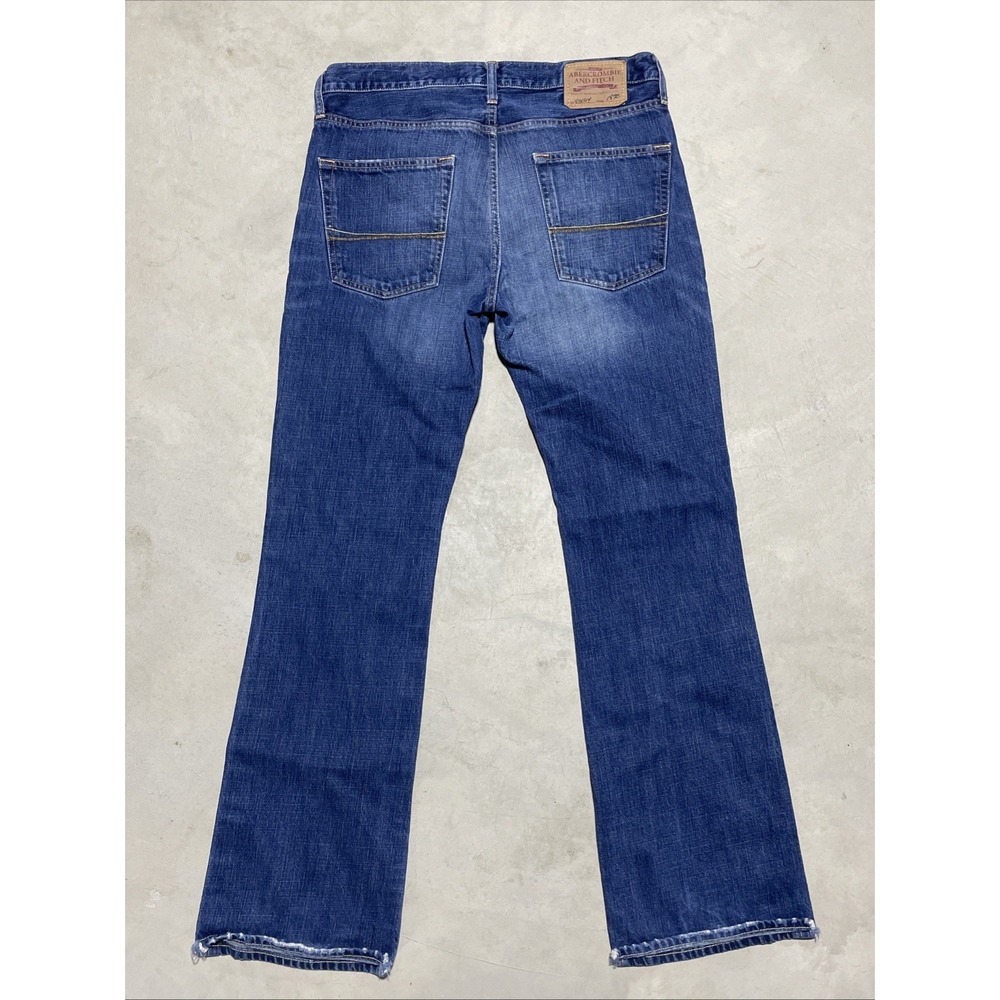 VINTAGE Abercrombie Fitch Jeans Denim 836514 Baggy Wide 33x32 Tag Baxter Button